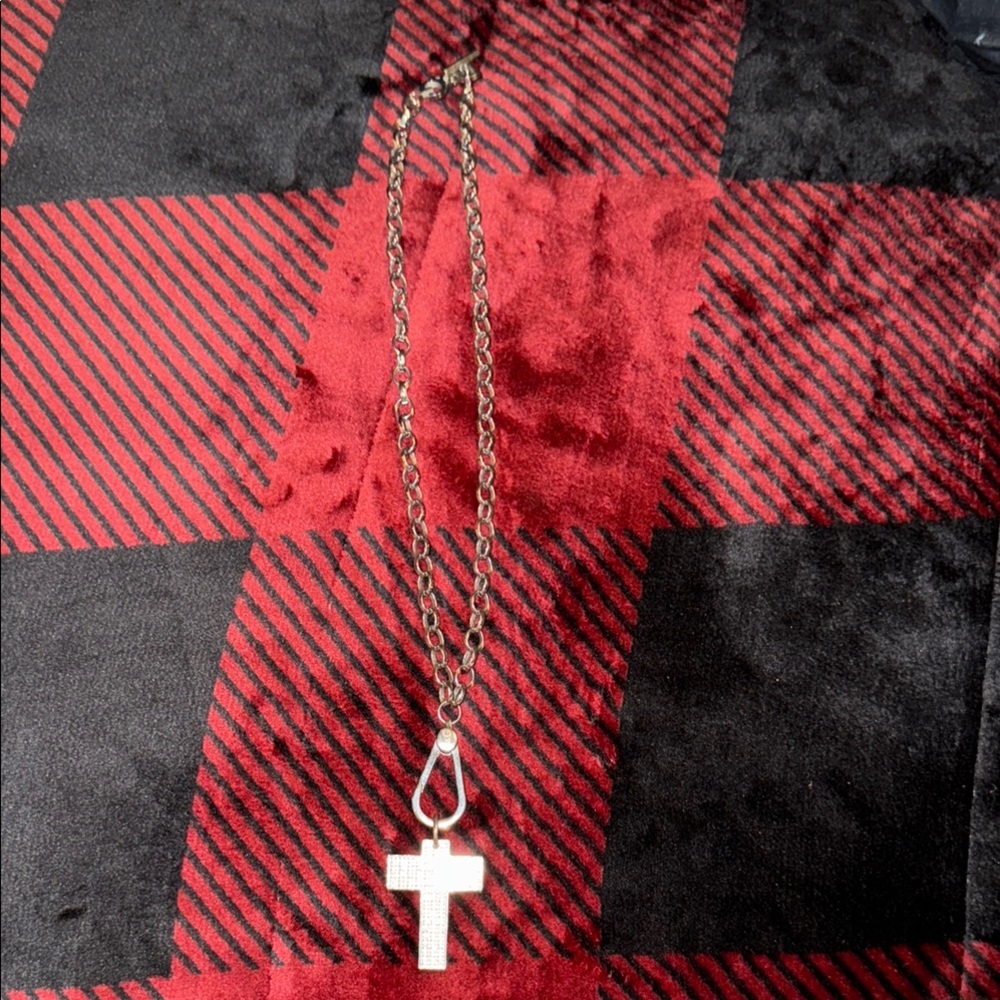Dolce and Gabbana Silver Cross Pendant Necklace